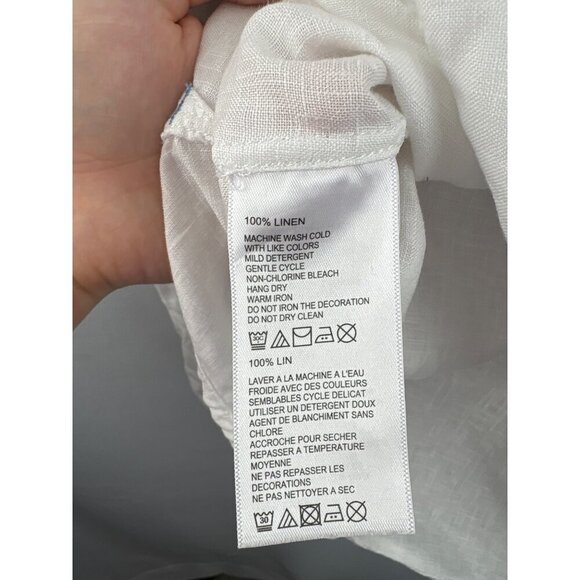 Tommy Bahama White Long Sleeve Button-Up Shirt M - Picture 8 of 8